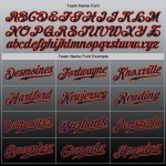 Maillot de baseball 3D authentique, motif rouge et noir, motif dégoulinant personnalisé Maillot de baseball 3D authentique, motif rouge et noir, motif dégoulinant personnalisé