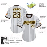 Maillot de baseball personnalisé bicolore or-blanc, noir et ancien Maillot de baseball personnalisé bicolore or-blanc, noir et ancien