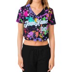 Maillot de baseball personnalisé blanc authentique, noir, arc-en-ciel et rose, rayures 3D Maillot de baseball personnalisé blanc authentique, noir, arc-en-ciel et rose, rayures 3D