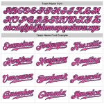 Motif de baseball authentique 3D, maillot noir et rose personnalisé, motif fléchette ardente Motif de baseball authentique 3D, maillot noir et rose personnalisé, motif fléchette ardente