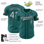 Maillot de baseball personnalisé rouge authentique à rayures noires et crème Maillot de baseball personnalisé rouge authentique à rayures noires et crème