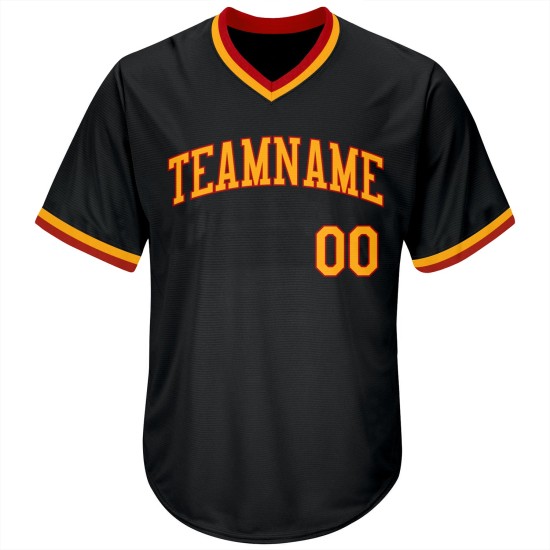 Maillot court de baseball rouge et blanc pour femme, col en V, noir, personnalisé Maillot court de baseball rouge et blanc pour femme, col en V, noir, personnalisé