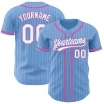Maillot de baseball authentique à rayures fines personnalisé violet vert-blanc blanc fluo Maillot de baseball authentique à rayures fines personnalisé violet vert-blanc blanc fluo