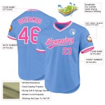 Maillot de baseball personnalisé authentique, chemise côtelée rétro, bleu aqua, blanc et noir Maillot de baseball personnalisé authentique, chemise côtelée rétro, bleu aqua, blanc et noir