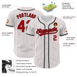 Maillot de baseball blanc personnalisé violet-or authentique Maillot de baseball blanc personnalisé violet-or authentique
