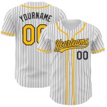 Maillot de baseball blanc personnalisé violet-or authentique Maillot de baseball blanc personnalisé violet-or authentique