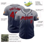 Maillot de baseball rouge et blanc personnalisé authentique Maillot de baseball rouge et blanc personnalisé authentique
